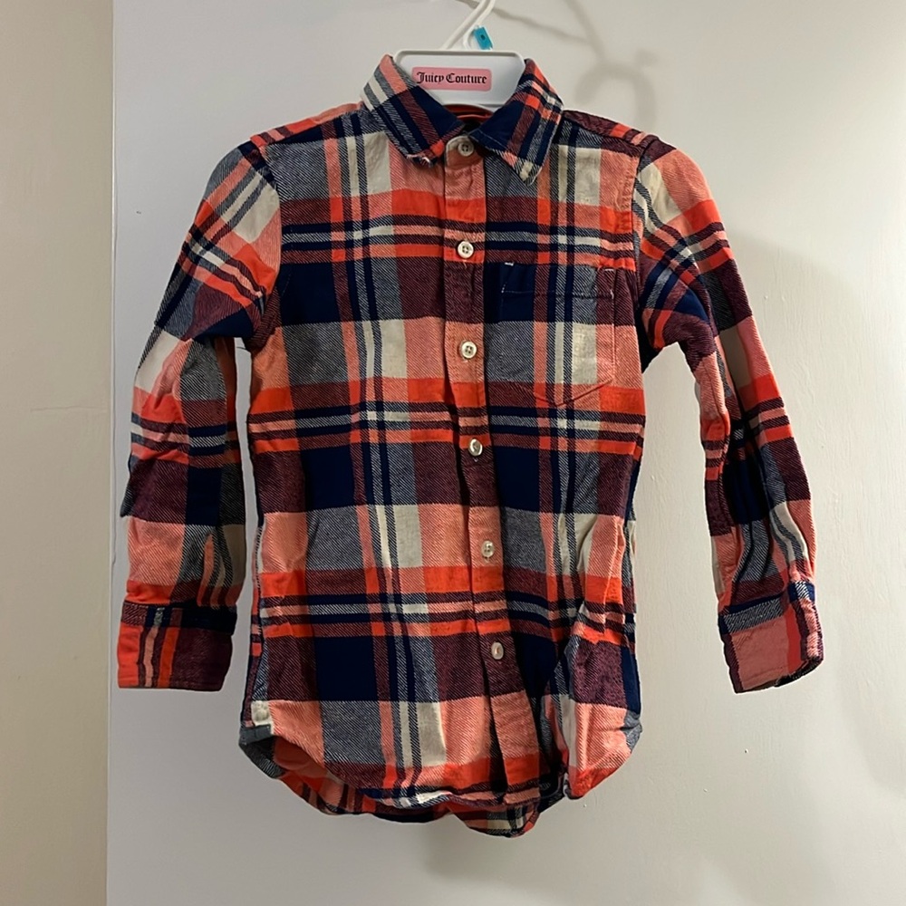 Boys Gap Flannel Long Sleeve Shirt size XS (4-5)